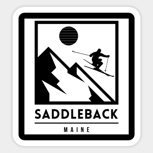Saddleback maine usa ski Sticker